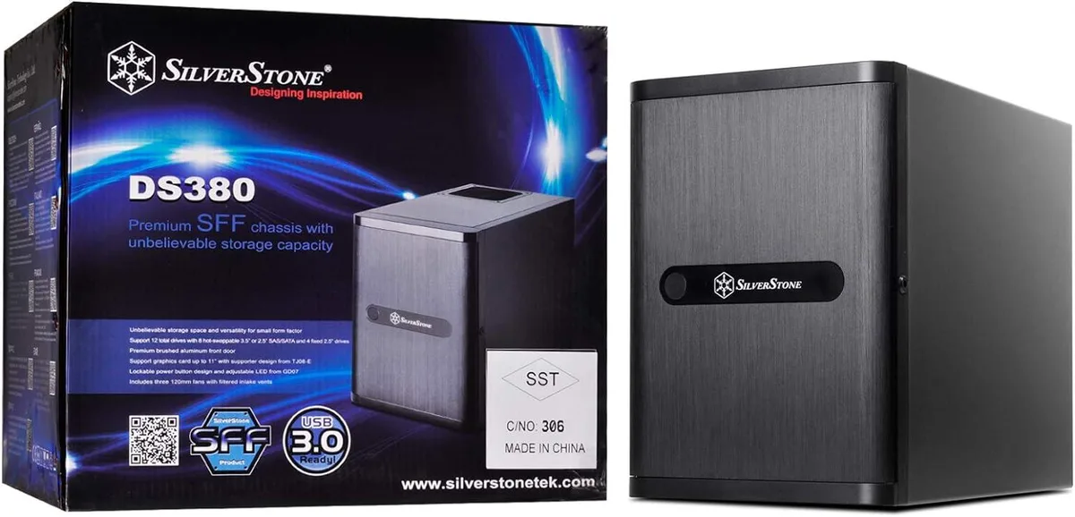 Silverstone Technology Silverstone Technology DS380B server chassis 8 hot-swap drives black — product photo