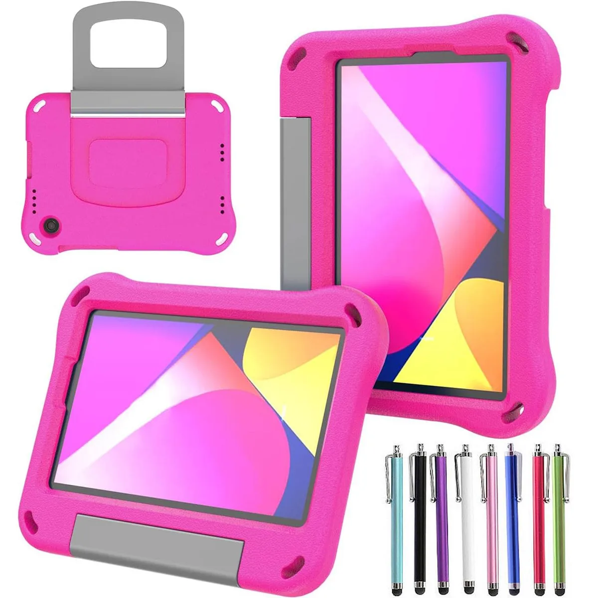 anicestore anicestore 9137W Case Pink EVA Shockproof Handle Kickstand Stylus — product photo