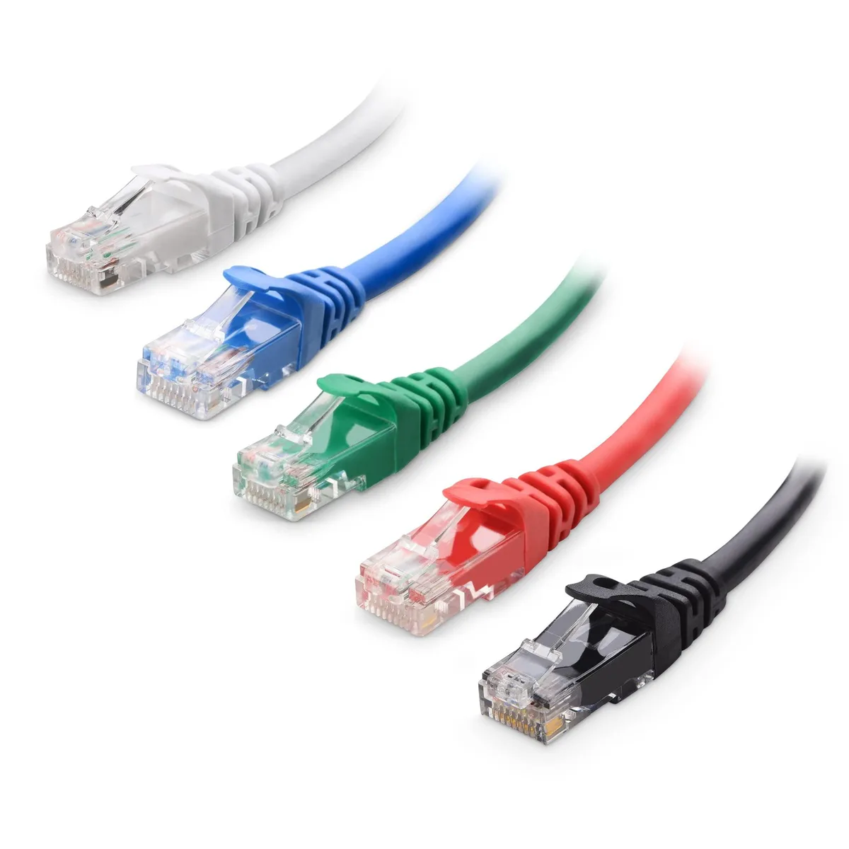  Cable Matters 1ft Cat 6 Ethernet Cable 5-Color Combo 10Gbps 550MHz — product photo