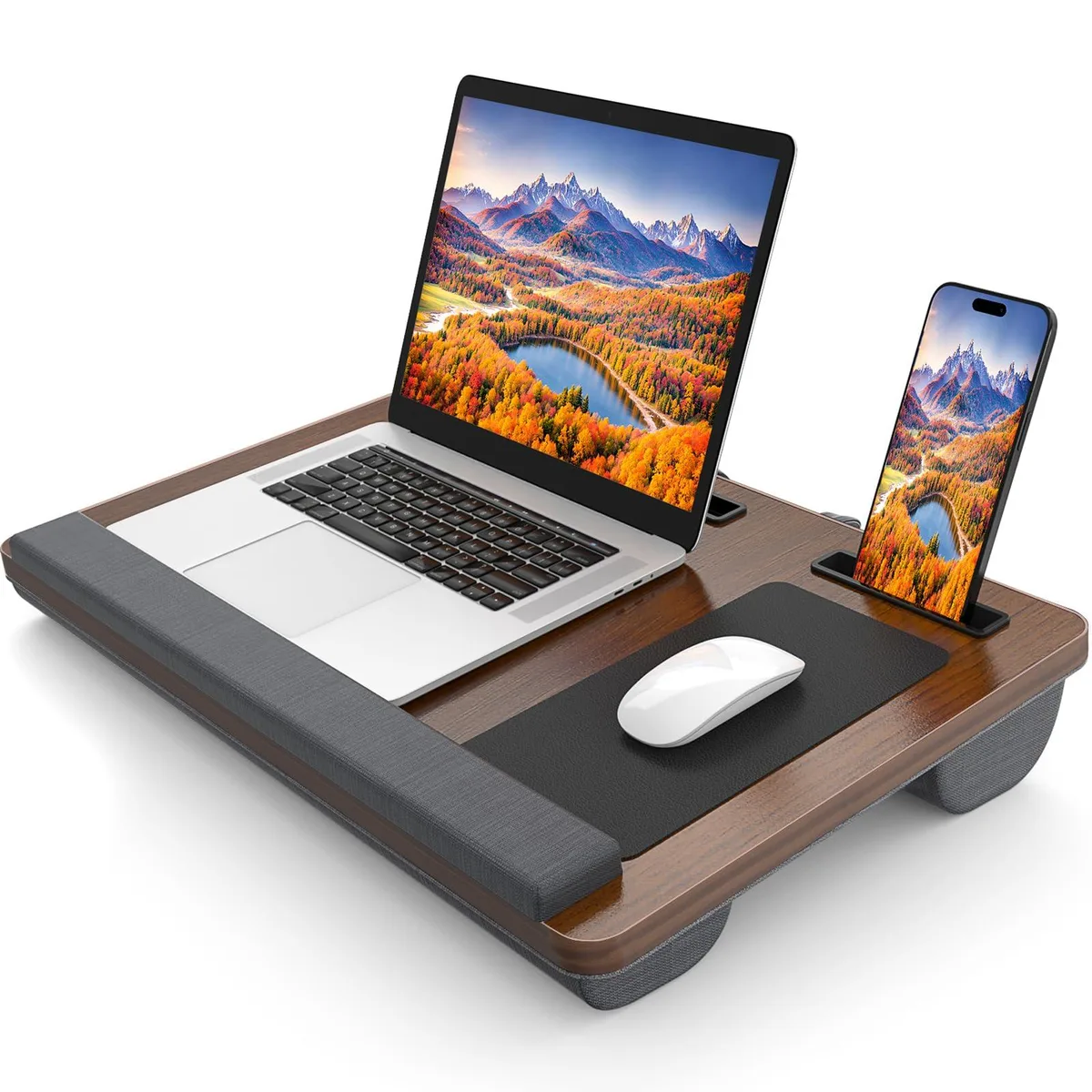DNBeffulgent DNBeffulgent F9 Laptop Lap Desk 21.65×13.4in Dark Brown — product photo