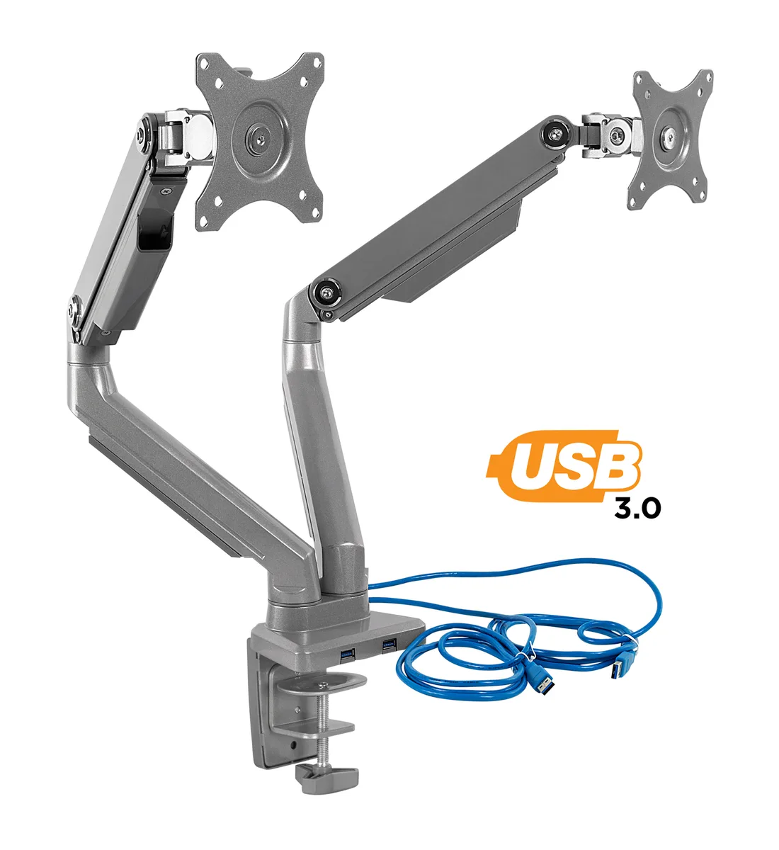 Mount-It Mount-It MI-2762 Dual Monitor Arm with 2 USB 3.0 Ports — product photo