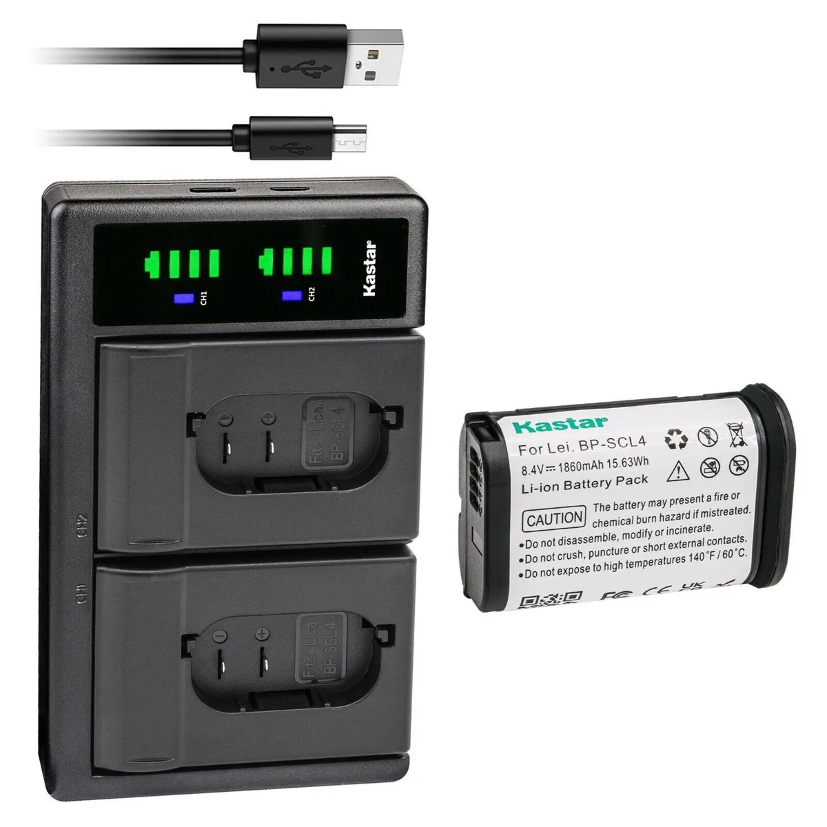 Kastar Kastar BP-SCL4 2200mAh Battery &amp; LTD2 USB Charger 1-Pack — product photo