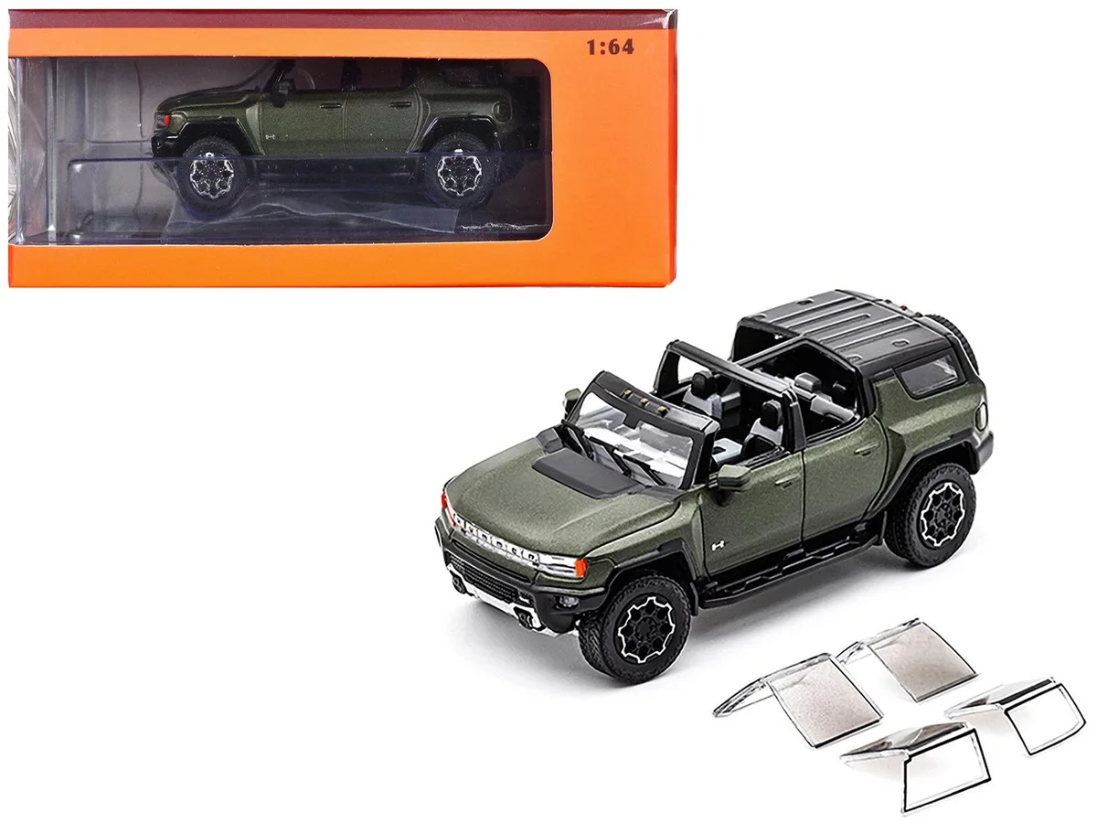 GCD GCD 2023 GMC Hummer EV SUV 1/64 Green Metallic Black Top hobby collectible — product photo