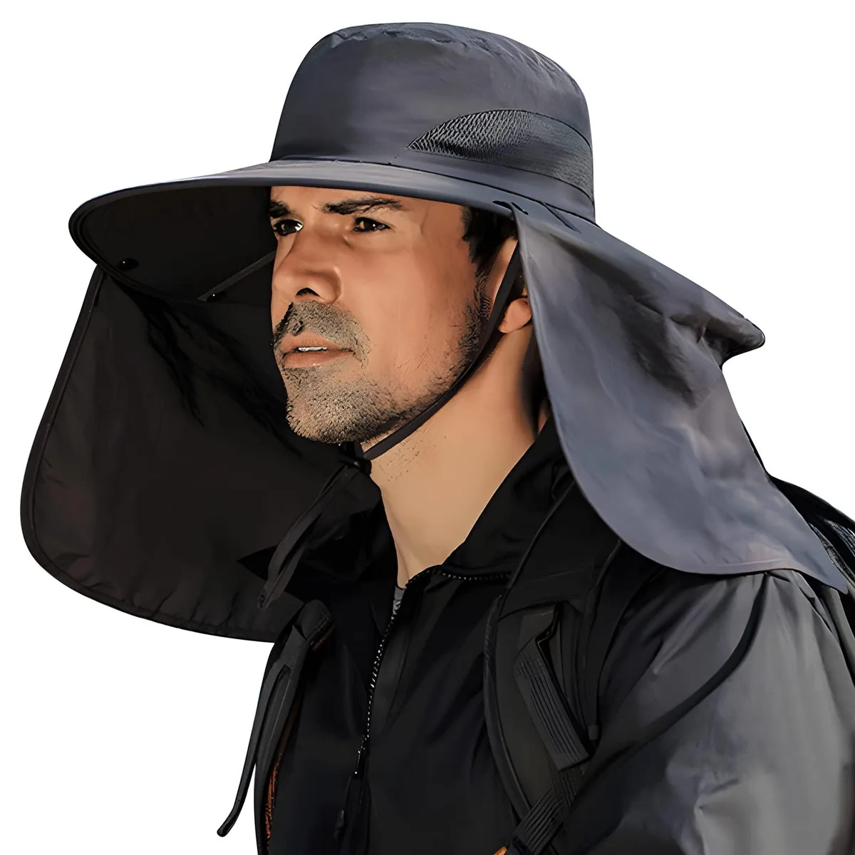 DOCVIT Fishing Hat UPF50+ Dark Grey — product photo