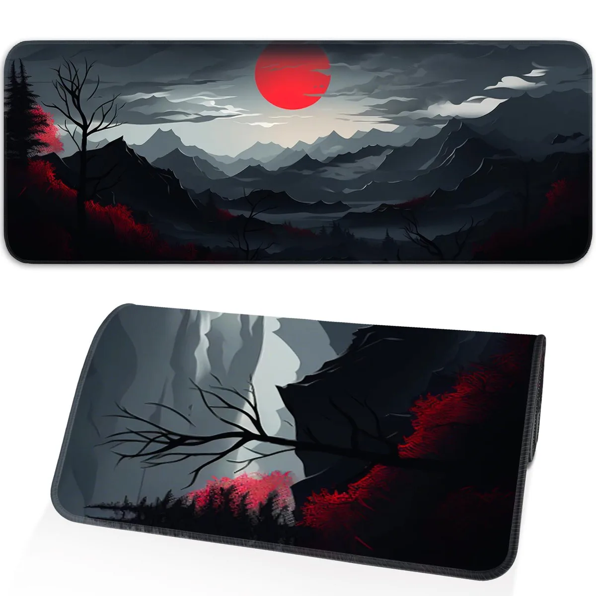KEHIPI KEHIPI mouse pad 31.5 x 11.8 in Red Moon — product photo