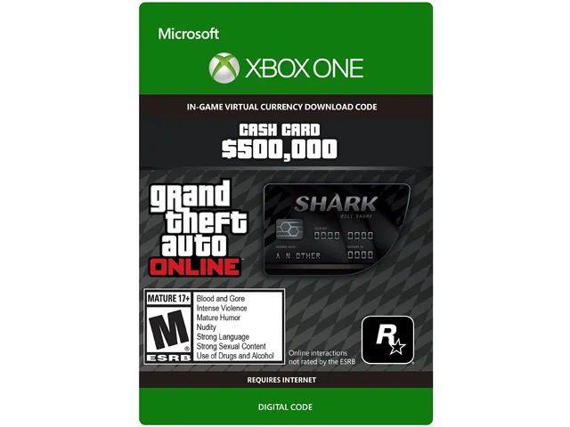 Rockstar Games Rockstar Games 7D4-00035 Bull Shark Cash Card downloadable game — product photo