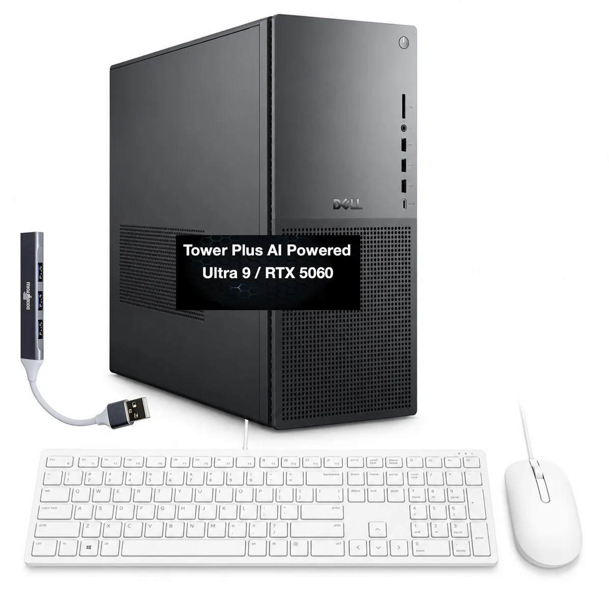 DELL DELL Tower Plus EBT2250 desktop PC Intel Ultra 9-285 64GB DDR5 4TB PCIe SSD GeForce RTX 5060 750W PSU — product photo