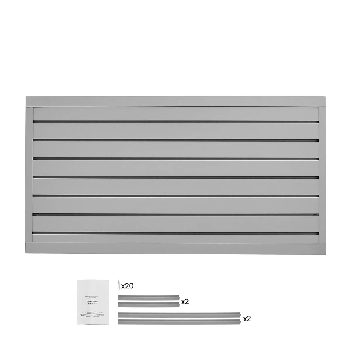 VEVOR VEVOR YLP-SS-2G Slat Wall Panels 2 x 4 ft PVC Grey 300 lbs — product photo