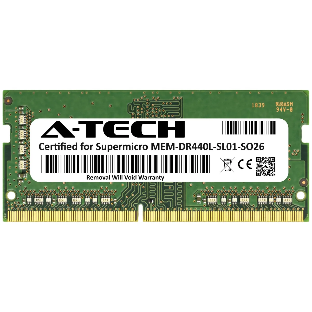 A-Tech A-Tech Supermicro Certified MEM-DR440L-SL01-SO26 4GB DDR4 2666MHz laptop RAM — product photo