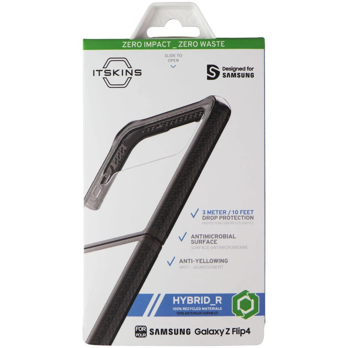 ITSKINS ITSKINS Hybrid R Case Samsung Galaxy Z Flip4 Clear Black — product photo