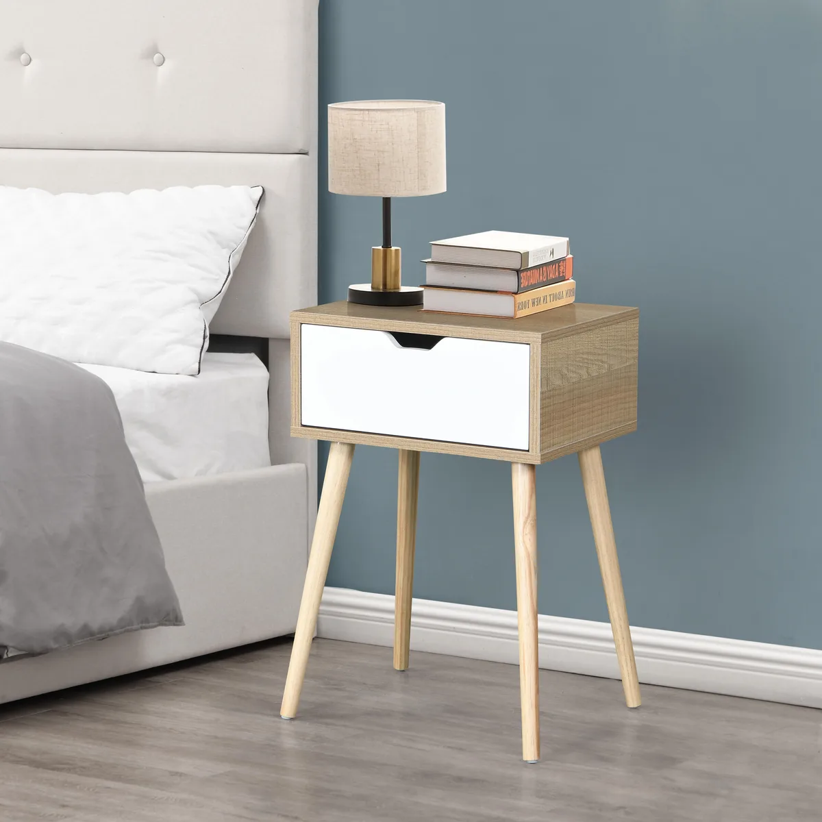 tuphen tuphen Side Table with 1 Drawer White 15.7*11.8*23.6 — product photo