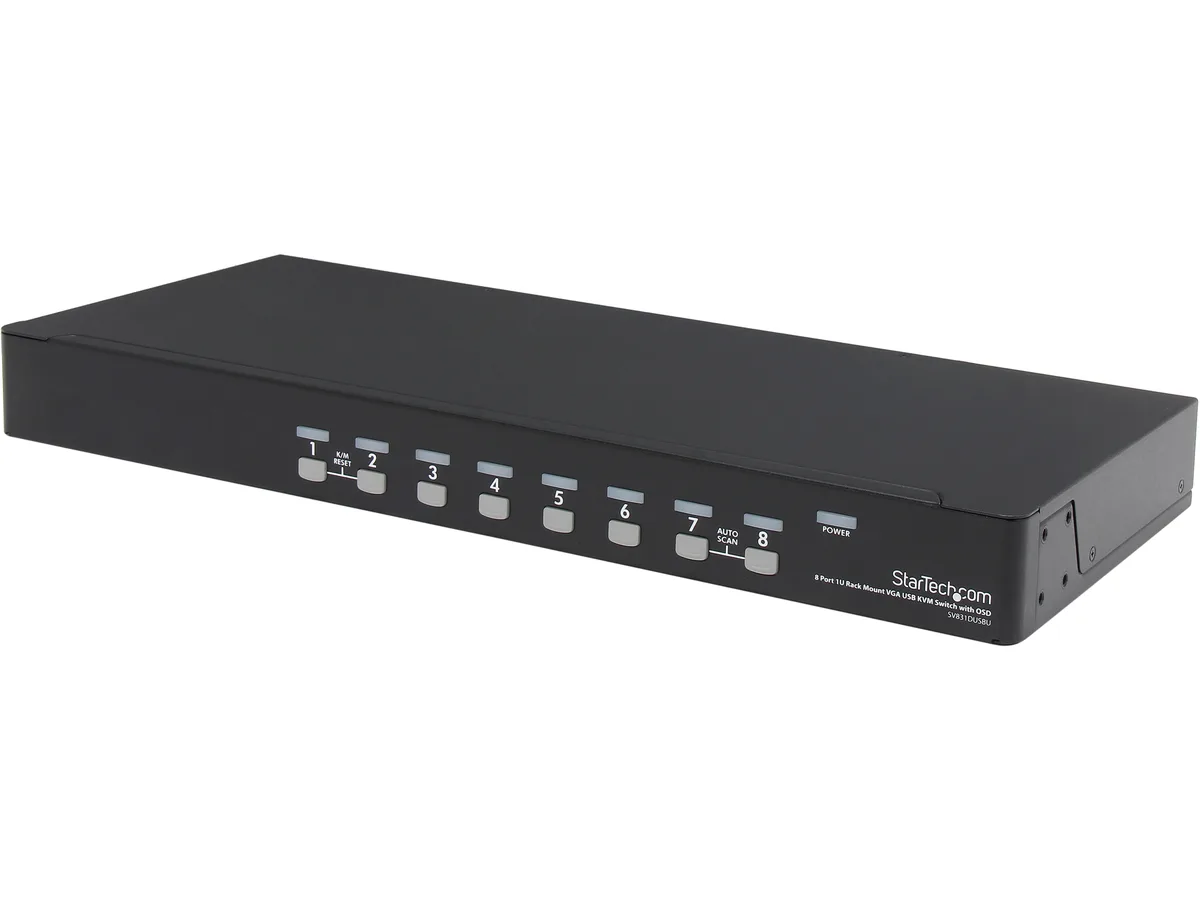 STARTECH STARTECH SV831DUSBU 8-Port 1U Rack Mount USB KVM Switch — product photo