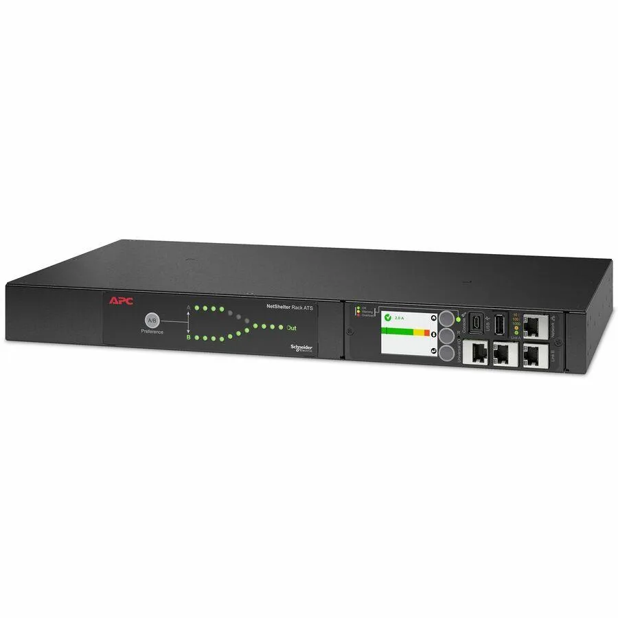 APC APC NetShelter Rack ATS 1U 20A 200-208V 8xC13 1xC19 AP4430A — product photo