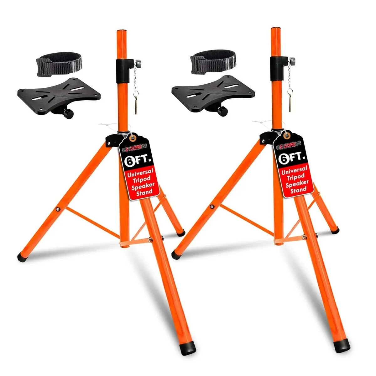 5 Core 5 Core SS HD 2PK ORG WOB Speaker Stand Tripod Orange 40-72 Inch 132 lbs — product photo