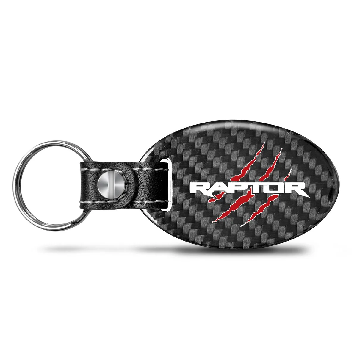 iPick Image, LLC iPick Image, LLC Ford Raptor Claw Mark Carbon Fiber Leather Key Chain — product photo