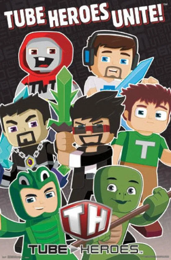 Poster print Tube Heroes group art 22 x 34 inches