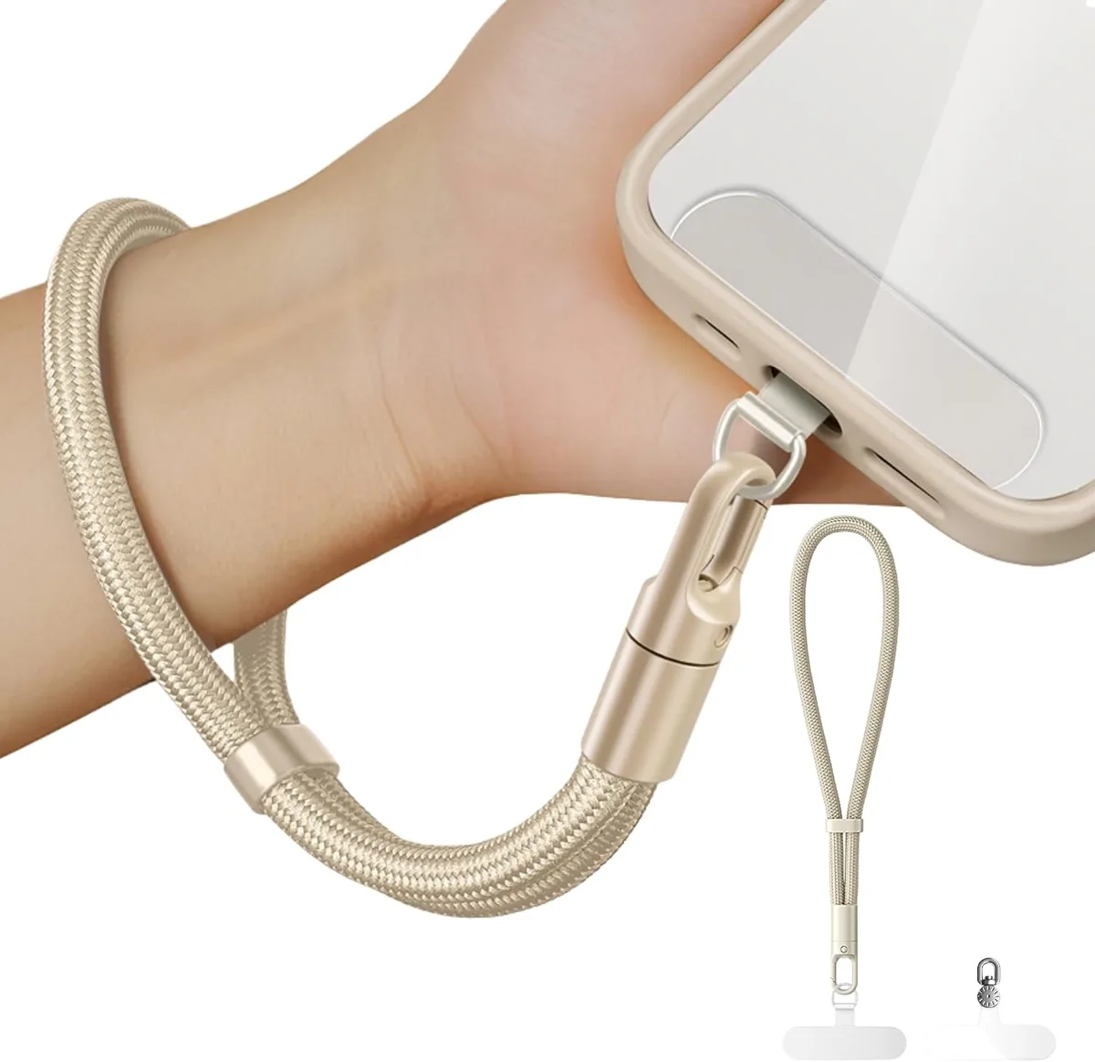 MCHOSE MCHOSE Minimalist Wrist Strap Phone Lanyard Camel 46g — product photo