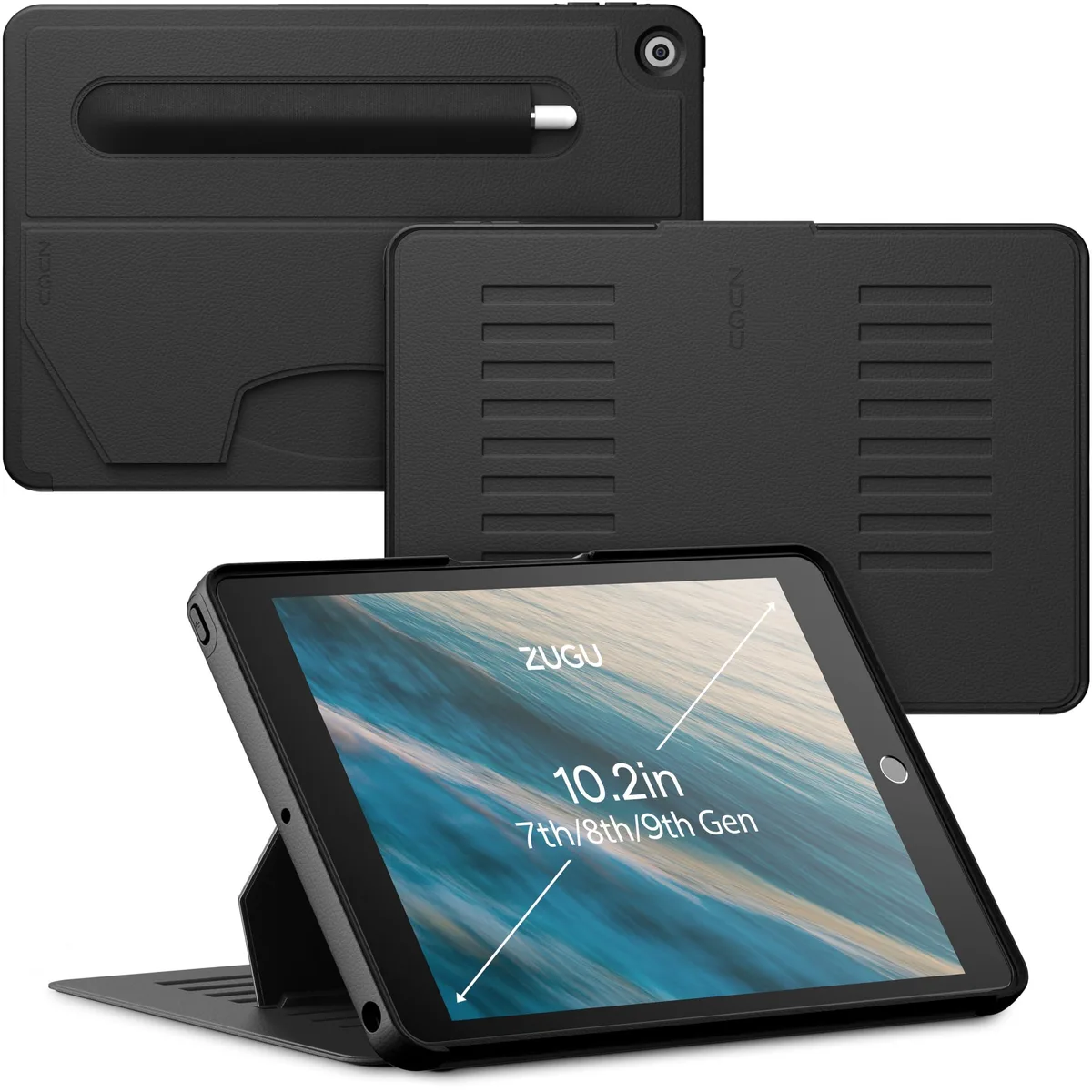  ZUGU CASE ZG-M-102BLK iPad 10.2 7th/8th/9th Gen Case Black — product photo