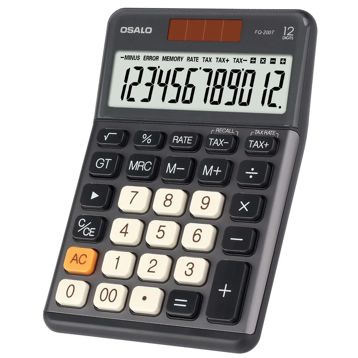 SOEWIOU SOEWIOU 12-Digit Desktop Calculator OS-200T-Gray — product photo