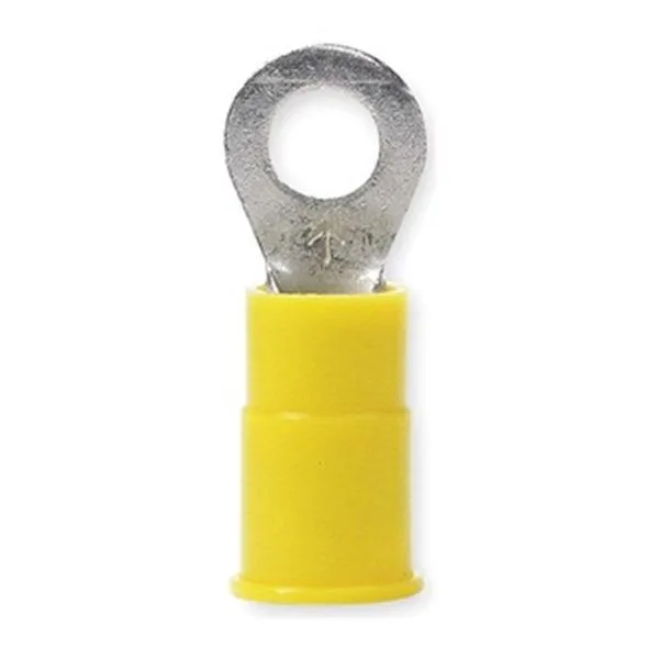 Blue nylon ring terminals, #10 stud, 16-14 AWG, pack of 100