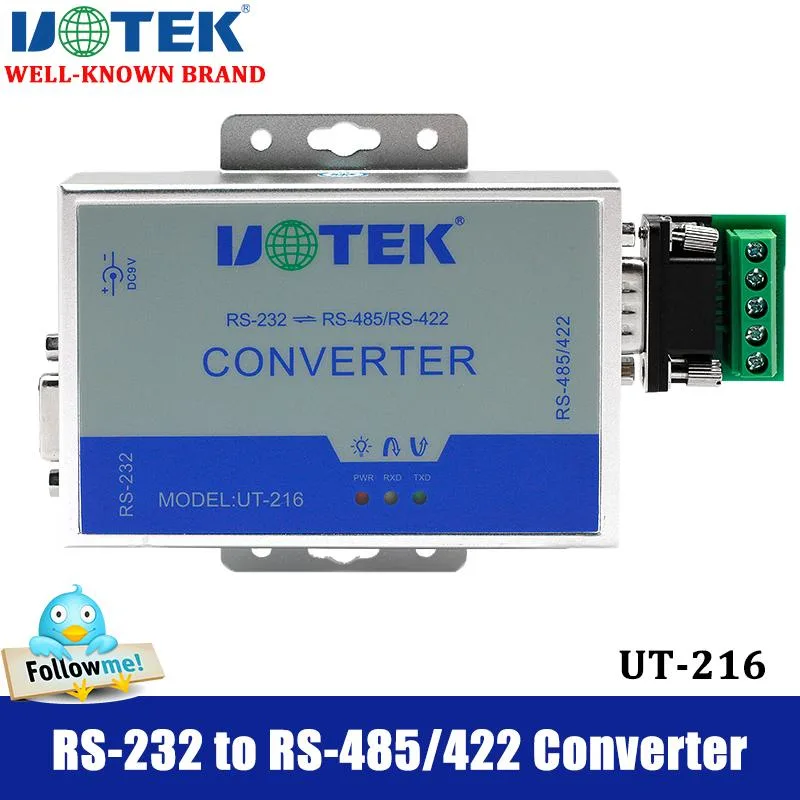 UOTEK UOTEK UT-216 RS-232 to RS-485/422 Data Converter DB9 RJ45 600W Surge — product photo