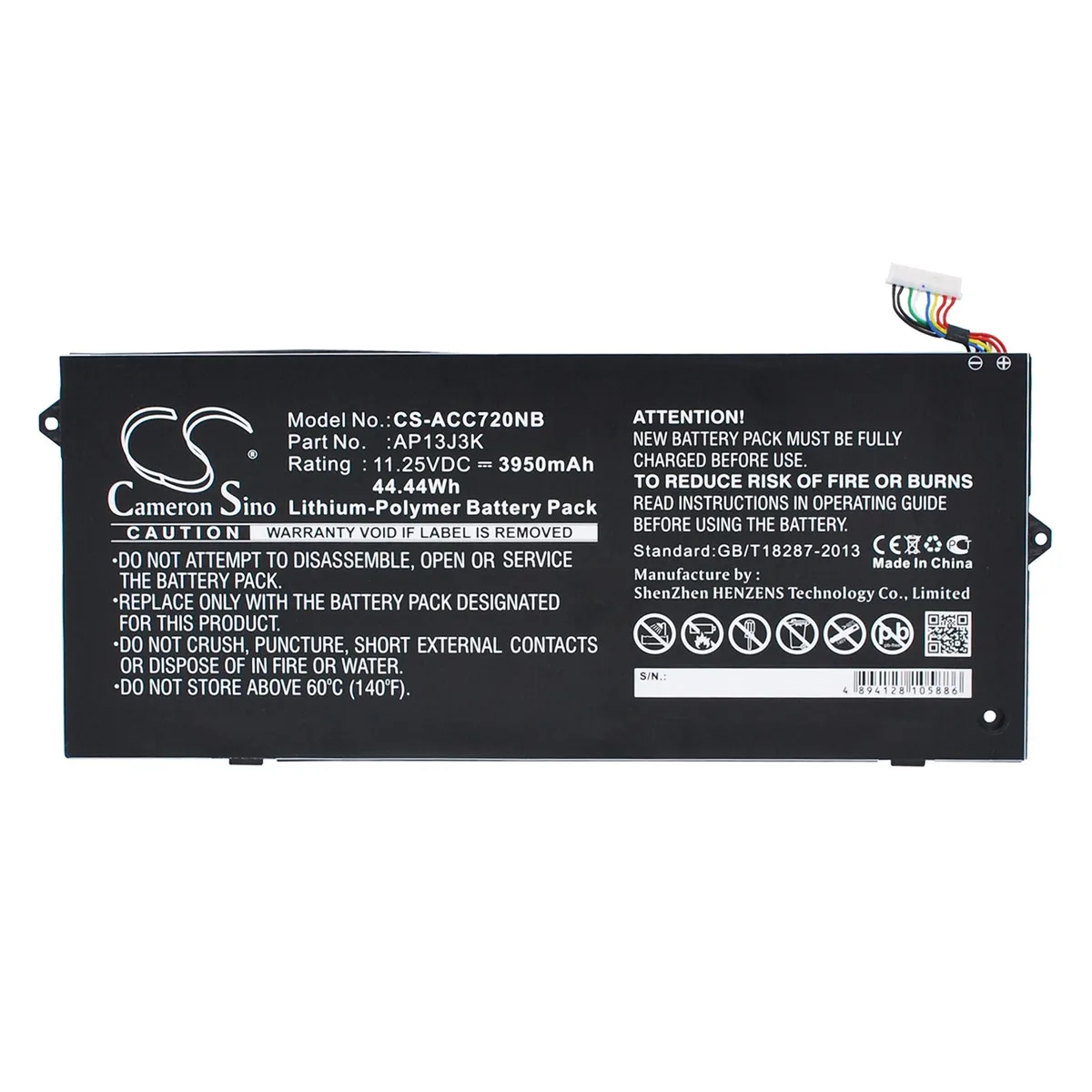 Cameron &amp; Co Cameron &amp; Co DS-CS-ACC720NB laptop battery 3.95 Ah — product photo