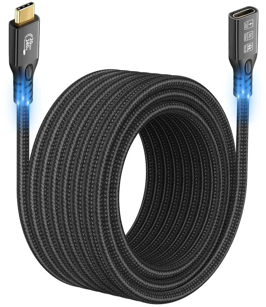 Aomoproing Aomoproing 20Gbps USB C 3.2 Gen2 Extension Cable 10ft Male to Female 240W PD 4K@60Hz — product photo