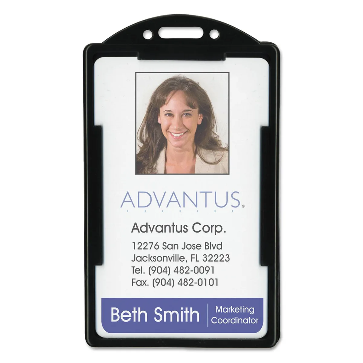 Advantus Advantus Vertical ID Card Holders Black 25 Pack 75657 — product photo