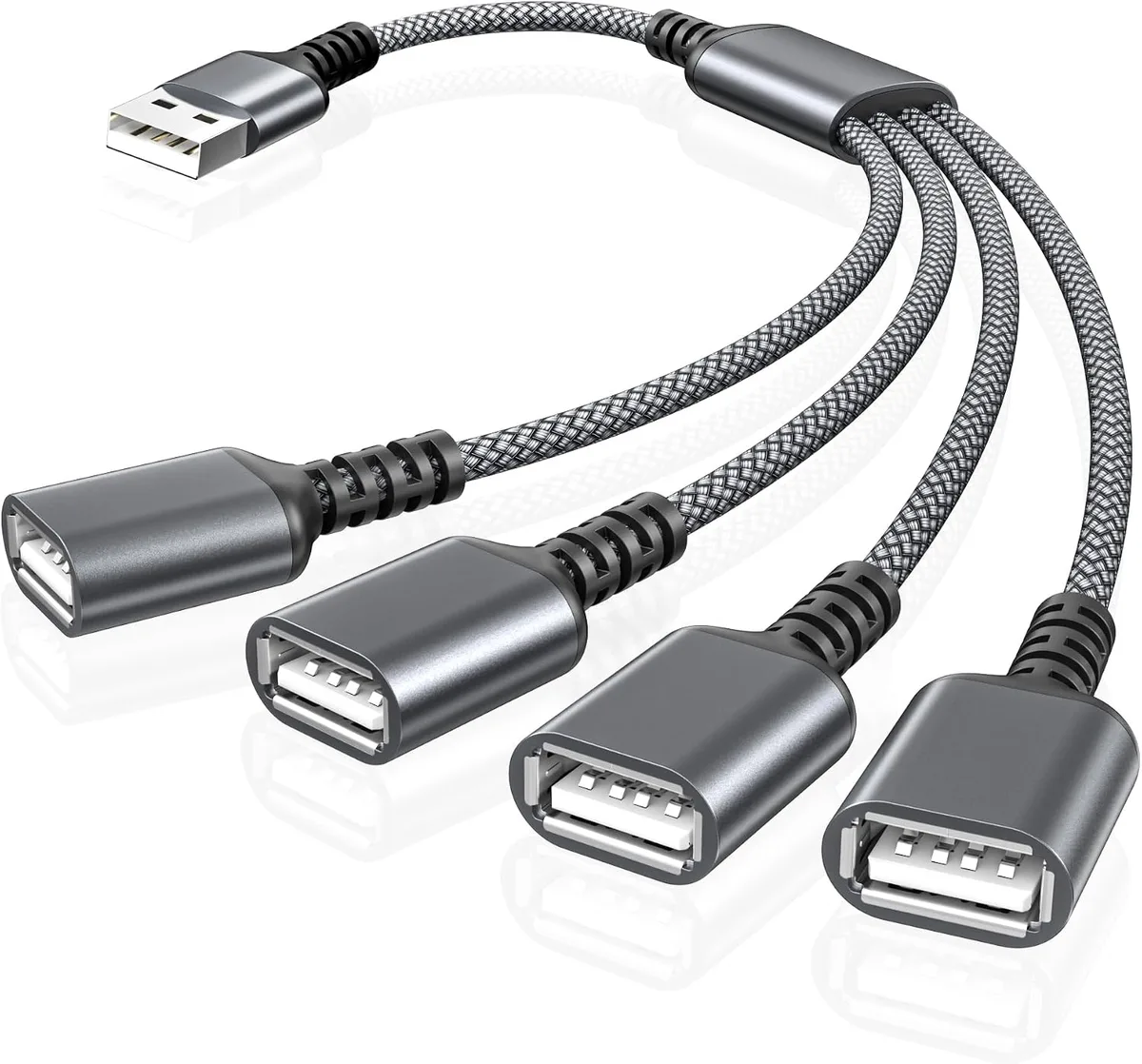 MCHOSE MCHOSE USB Splitter 1 in 4 Out 1FT USBA Male to Four Female Adapter — product photo