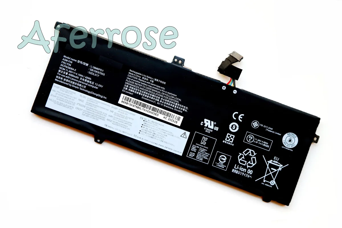 GOLDIX GOLDIX L18C6PD1 laptop battery 48Wh 11.46V for ThinkPad X13 X390 X395 — product photo
