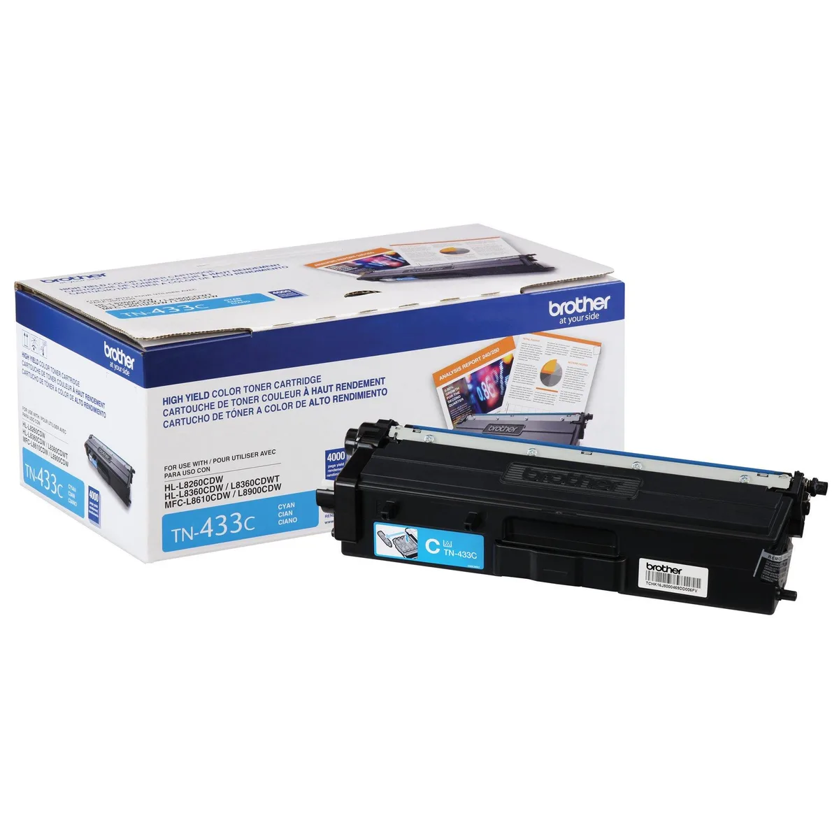 Brother Brother TN433C Cyan Toner Cartridge High Yield 4000 Pages — product photo