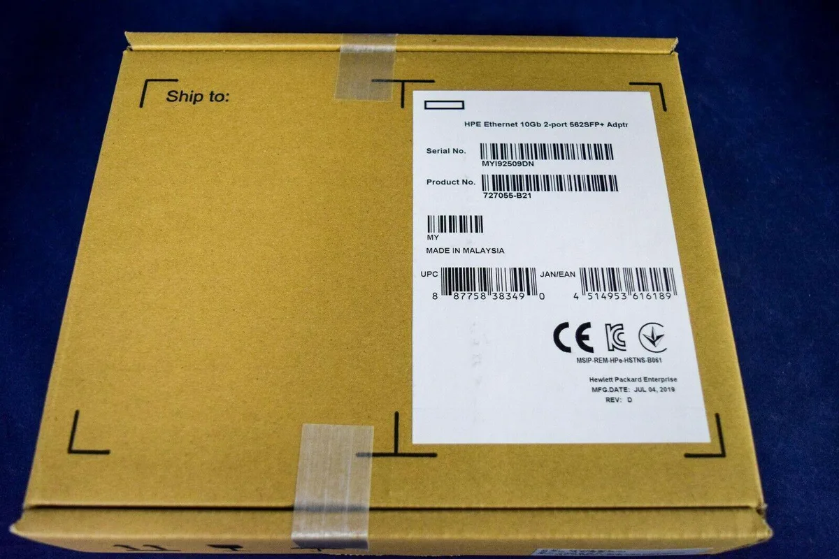 Crunch Card Crunch Card 790316-001 10Gb 2-port 562SFP+ network card — product photo