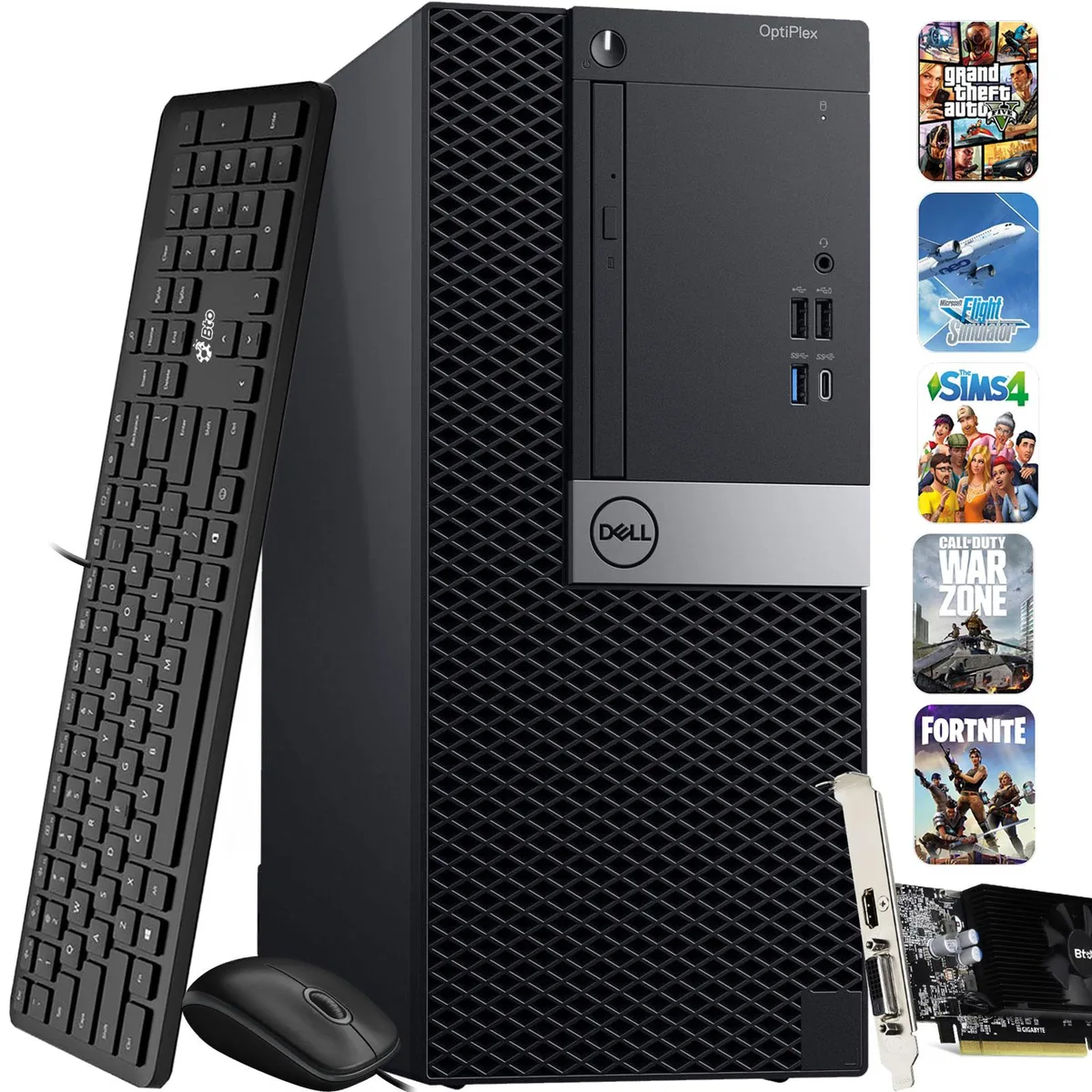 DELL DELL OptiPlex 3060 SFF Gaming Desktop i7-8700 16GB 256GB+1TB GTX 1050 Ti — product photo
