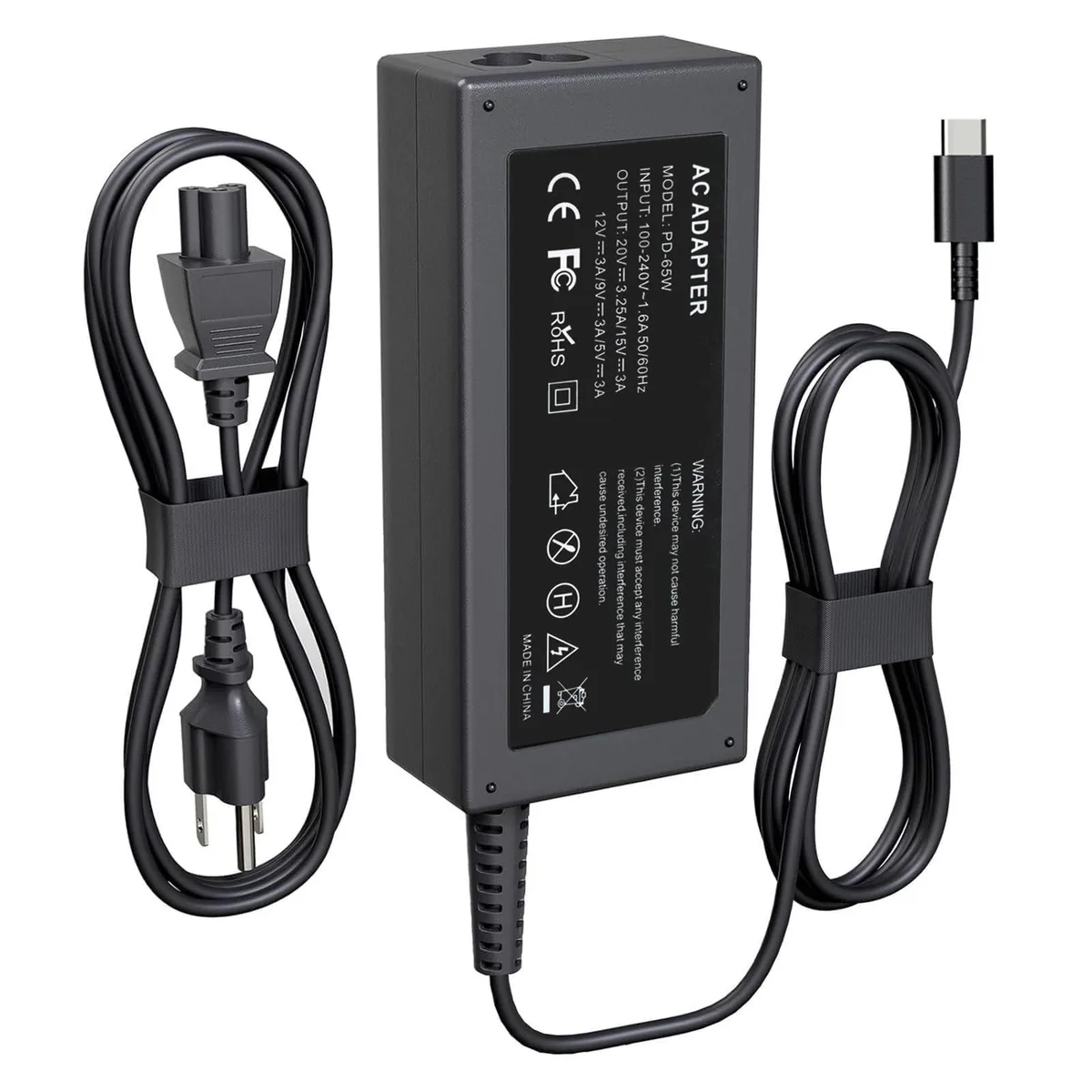  cruinniu QY-PD65W-AL 65W USB-C AC Adapter — product photo