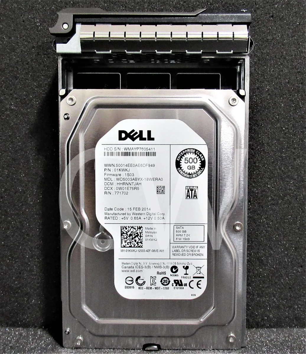 DELL DELL WD5003ABYX 500GB 7200RPM 3.5" SATA internal hard drive — product photo