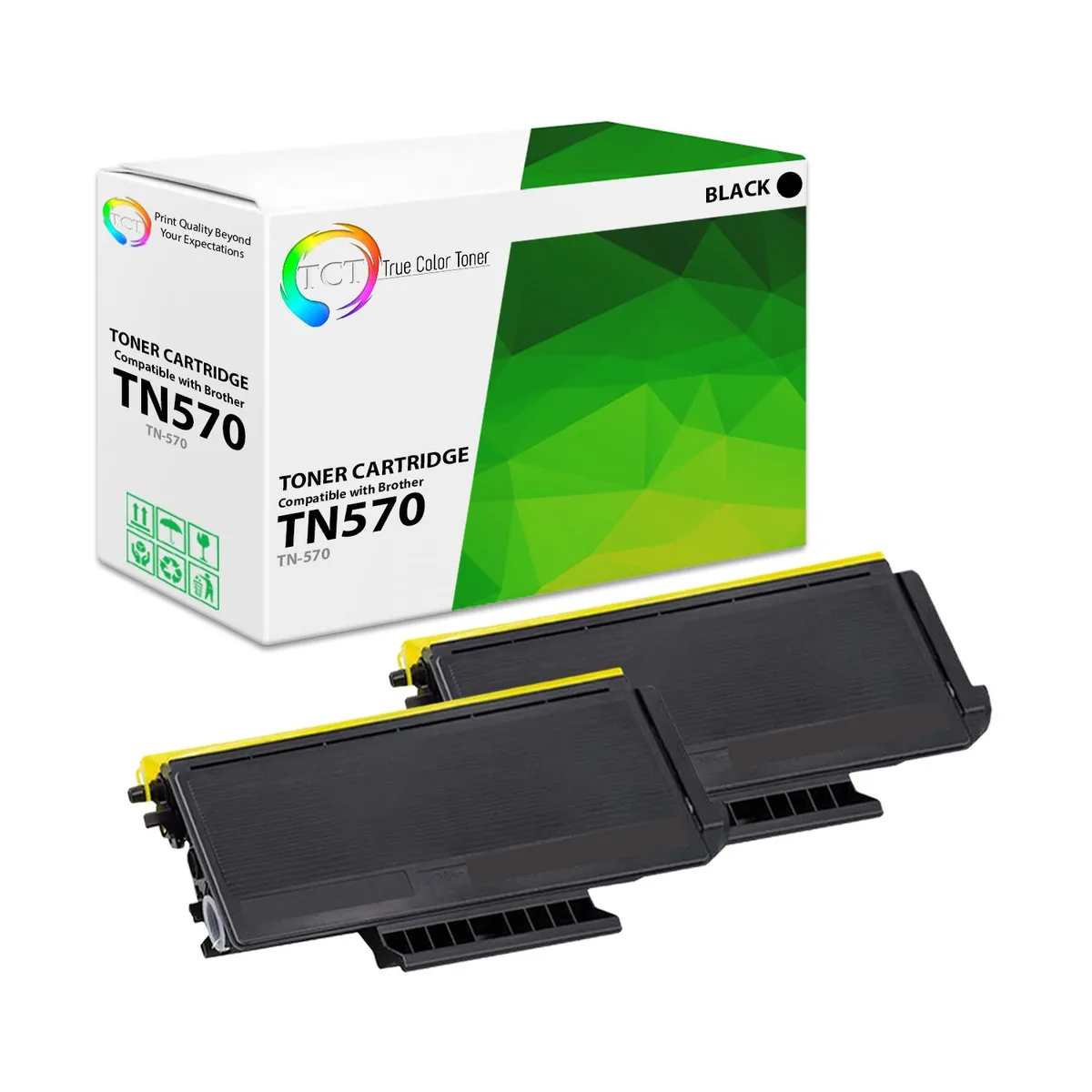 True Color Toner True Color Toner TN-570 Black Toner Cartridge 2 Pack 7000 Pages — product photo