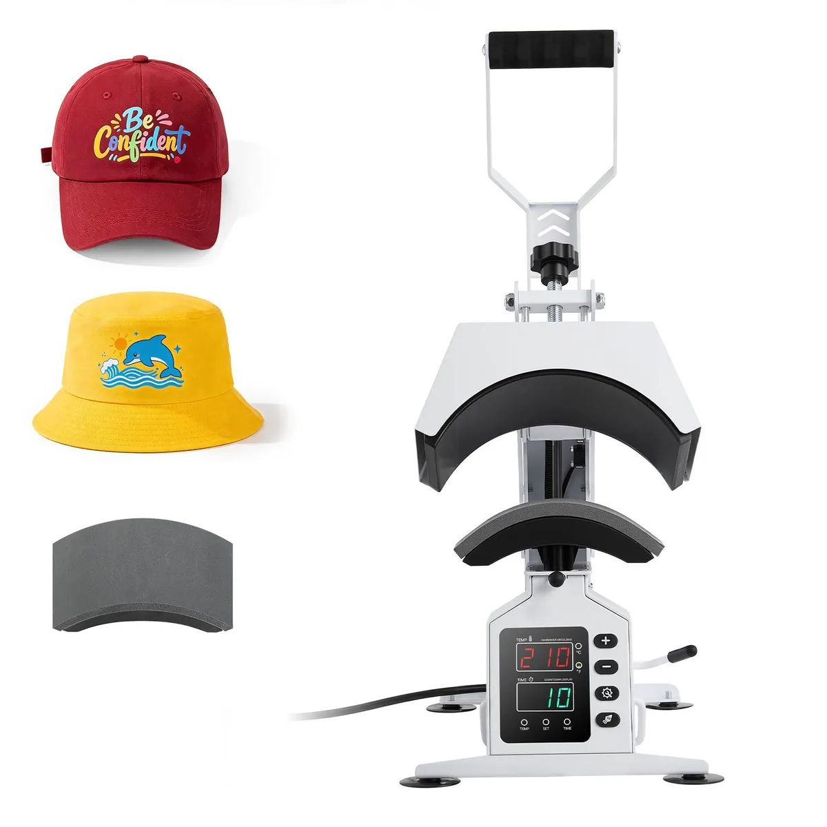 VEVOR VEVOR TLM-2310-S Hat Heat Press 580W 2 Platens White 3d printers accessory — product photo