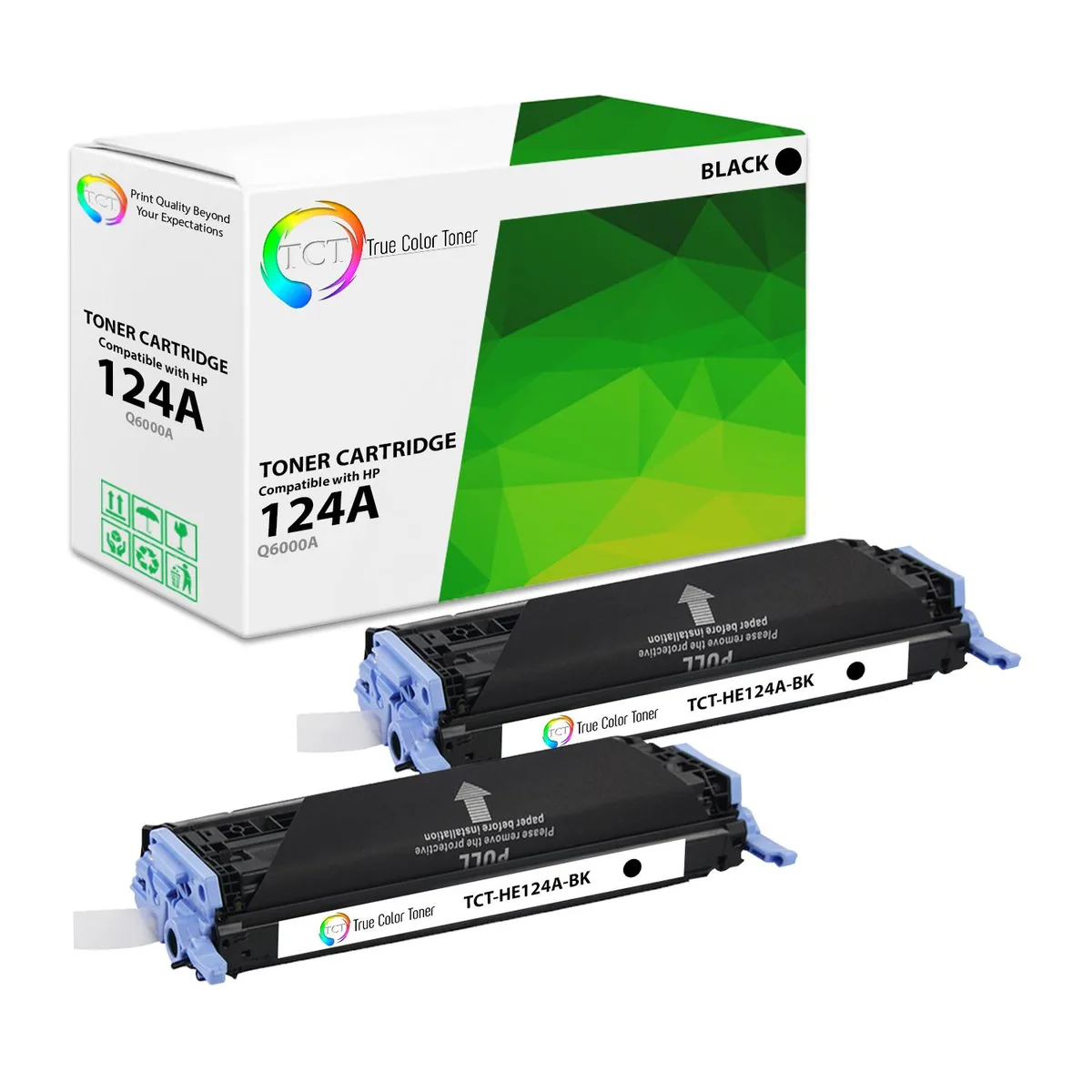 True Color Toner True Color Toner 124A Q6000A Black Toner Cartridge 2 Pack — product photo