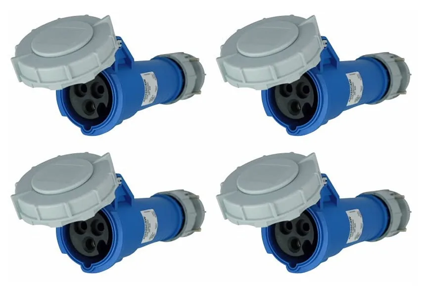 Eaton Eaton AH320C6W Straight Blade Plug 20A 250V Blue IP69K — product photo