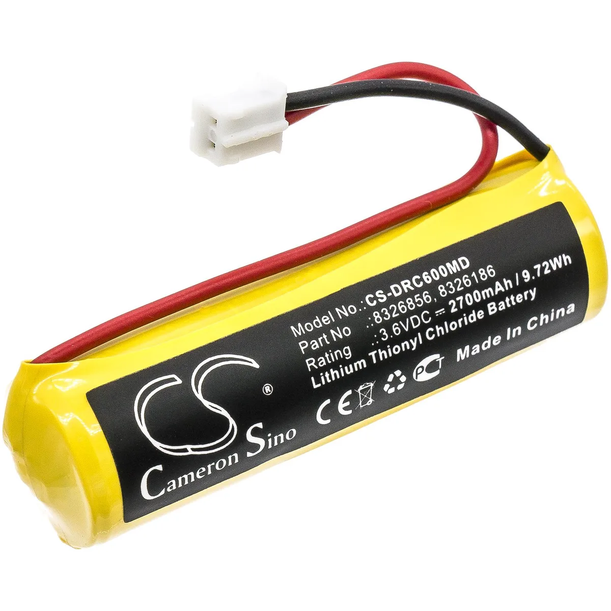 Cameron &amp; Co Cameron &amp; Co GPS Battery Li-SOCl2 3.6V 2700mAh Yellow — product photo