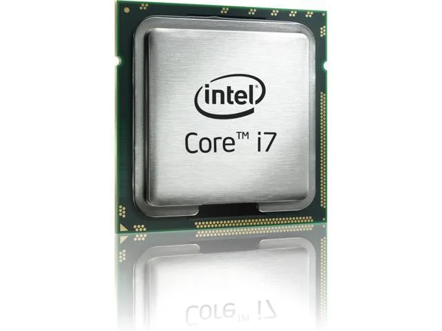 Intel Core i7-3820 processor in LGA 2011 package, metallic silver heatspreader with gold contacts
