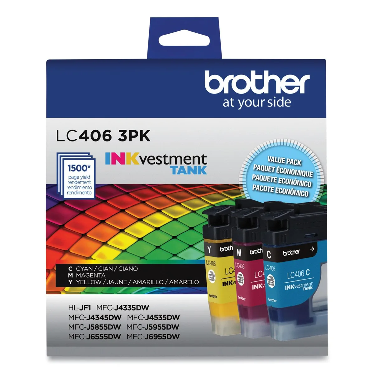 Brother Brother LC4063PKS ink cartridges (genuine brands) 3 pack 1500 page yield — product photo