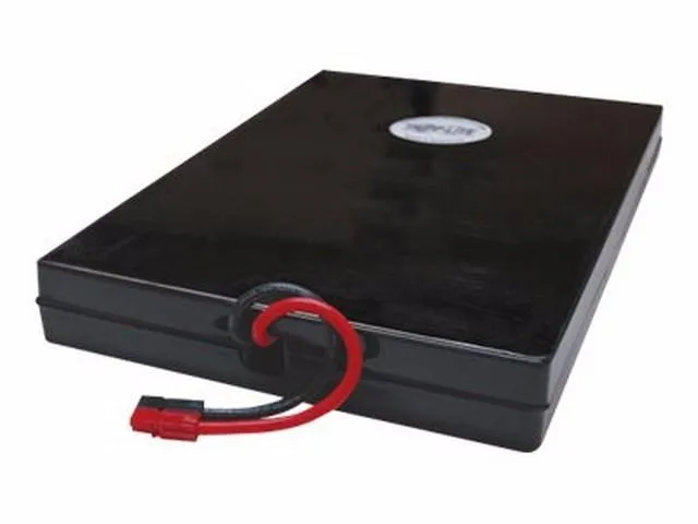 Tripp Lite RBC69-1U 36 VDC UPS replacement battery cartridge, 1U rackmount form factor, black metal enclosure