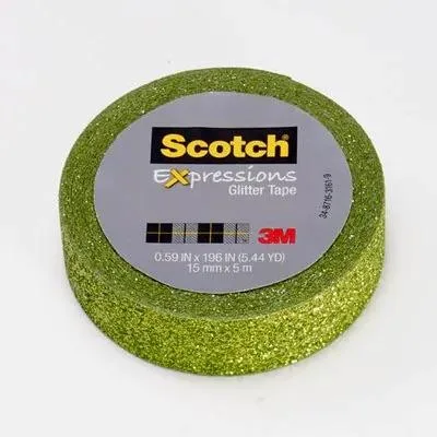 3M 3M Scotch Expressions Glitter Tape .59 in x 196 in Lime Green — product photo
