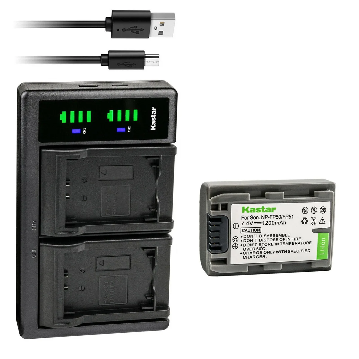 Kastar Kastar NP-FP51/FP50 Battery &amp; LTD2 USB Charger Kit — product photo