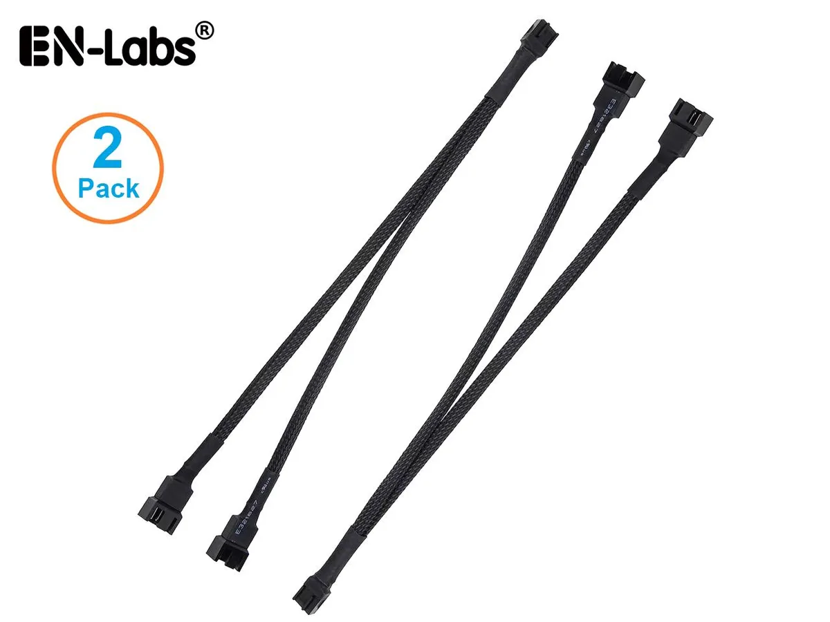 EN-Labs EN-Labs PWMSPL212 PWM fan splitter cable 10 in 2 pack — product photo