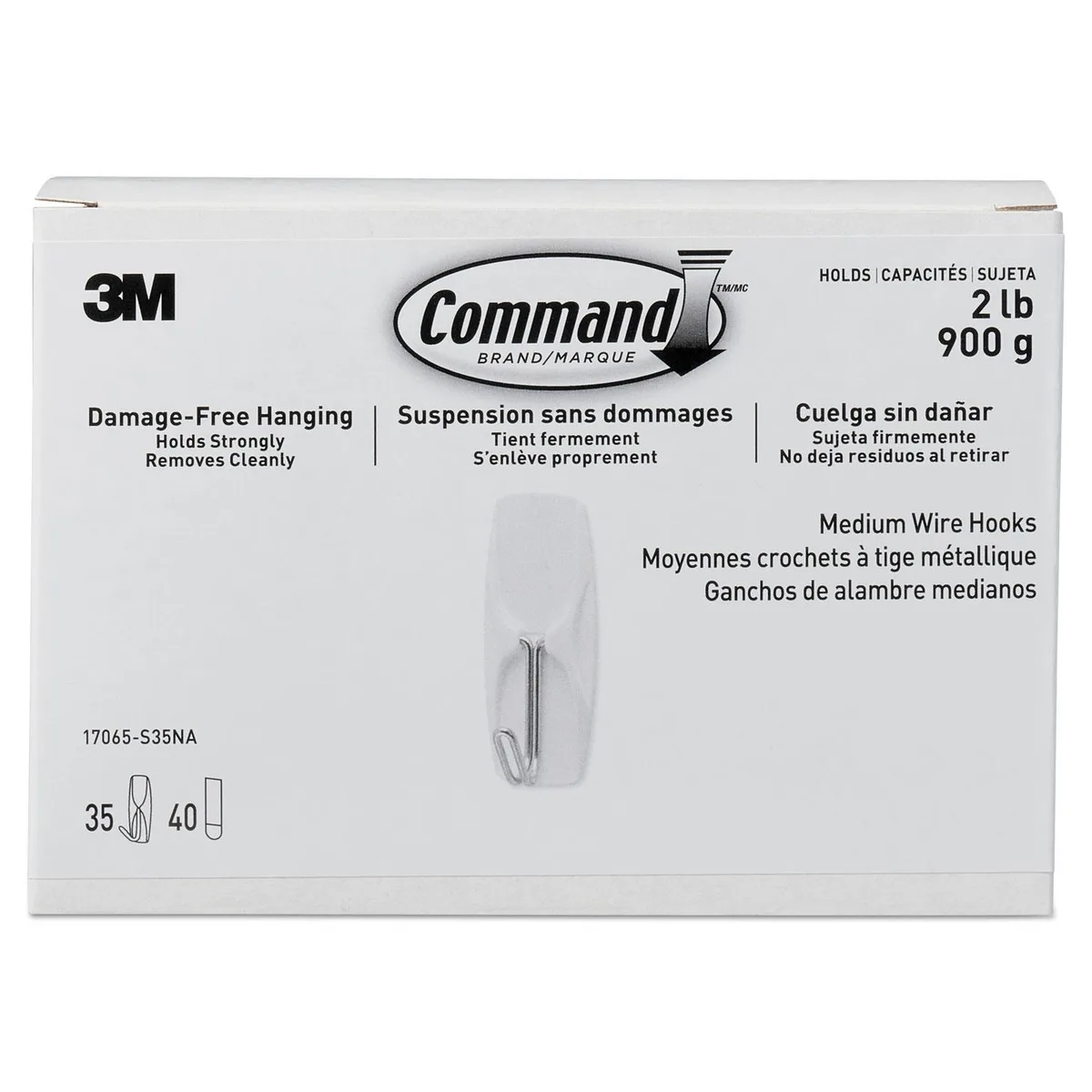3M 3M 17065S35NA Command Medium Wire Hooks 35 Pack — product photo