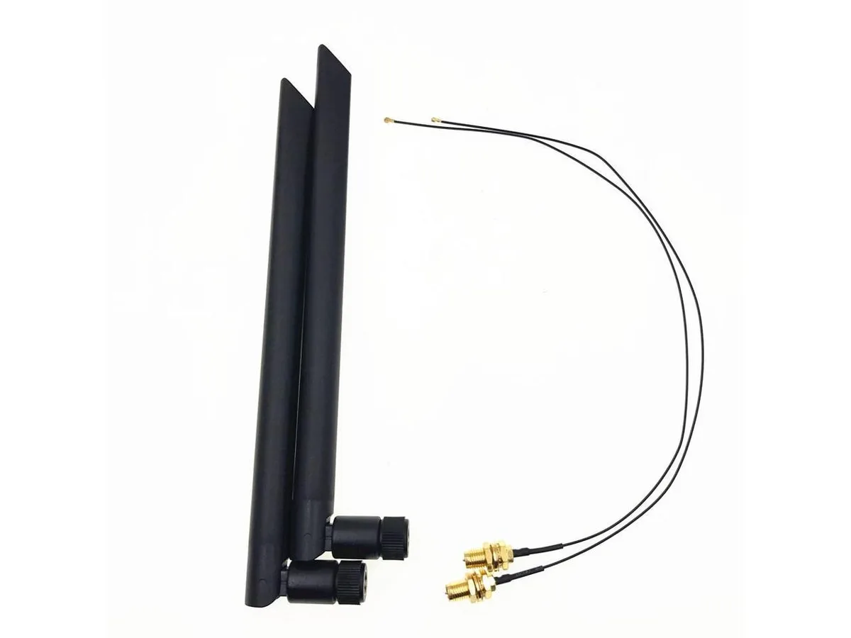 coolline coolline 2 x 6dBi Dual Band M.2 IPEX MHF4 U.fl RP-SMA WiFi Antenna Set — product photo
