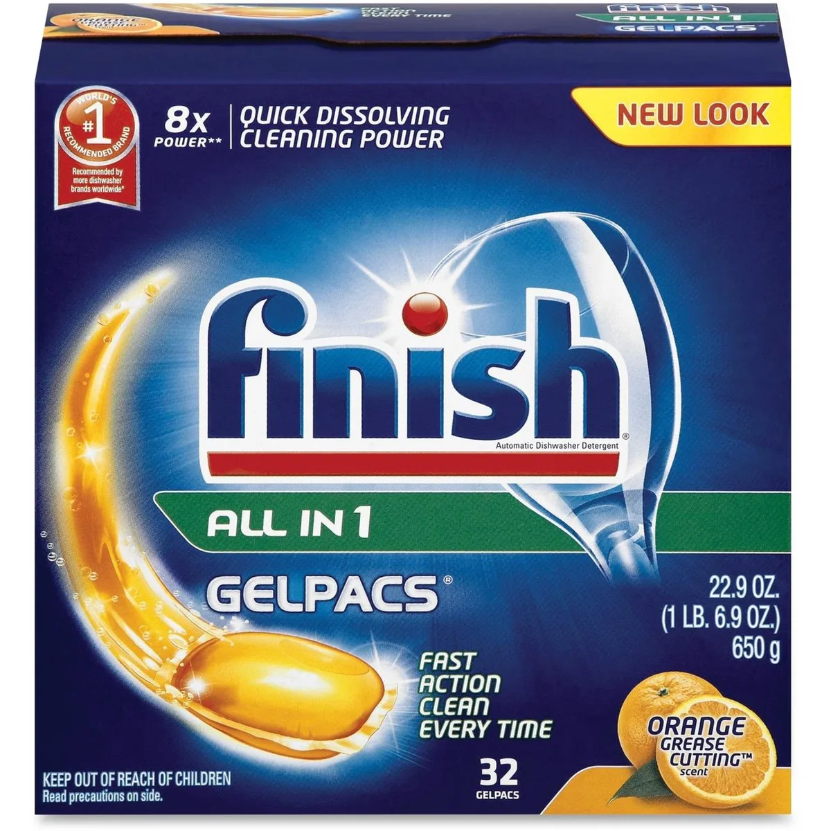Reckitt Benckiser Reckitt Benckiser 81053CT Finish Dishwasher Gel Packs 256 ct 1.30 fl oz — product photo