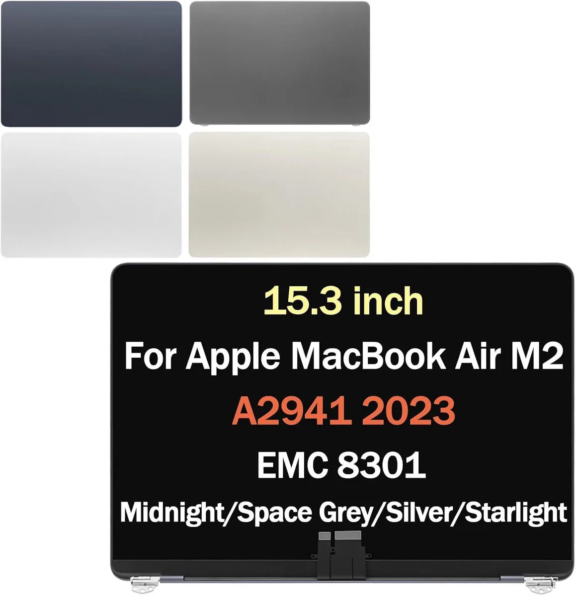 NUOLAISUN NUOLAISUN Laptop Screen 15.3" 2880x1864 Midnight A2941 EMC 8301/8612/9301 — product photo